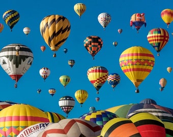 Morning Hot Air Balloon Ride Quilt Panel - AFT-003, Panel Size is 23.5” X 16”, Quality Quilting Cotton