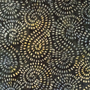 TONGA-B4178 Slate - MOSAIC SWIRL, Batik Fabric, By Timeless Treasures