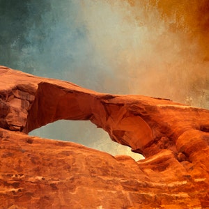 Arches National Park Dramatic Arch Fabric Panel, Quilt Panel, Quilting Cotton Fabric, Utah Fabric Panels, Size 22.75&quot;Wx15.625&quot;L, NPA-006