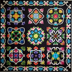 Padrão de colcha Fiesta de Talavera projetado por J. Michelle Watts - Southwest Design