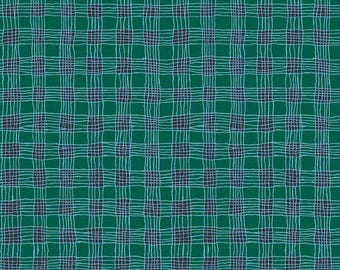 Kaffe Fassett Fabric, Quilting Cotton, Gingham Aqua, by Brandon Mably, Half Yard or by the Yard, Cotton Fabric, FreeSpirit