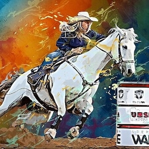 Fun Size Cowgirl on the Move Fabric Panel, Quilt Panel, Quality Quilting Cotton Fabric, Size 11.75”Wx8”L, FUN-019