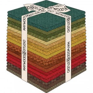 FQ-MASWOF-DES Fat Quarter Bundle, Woolies Flannel Desert Sunset 20pcs