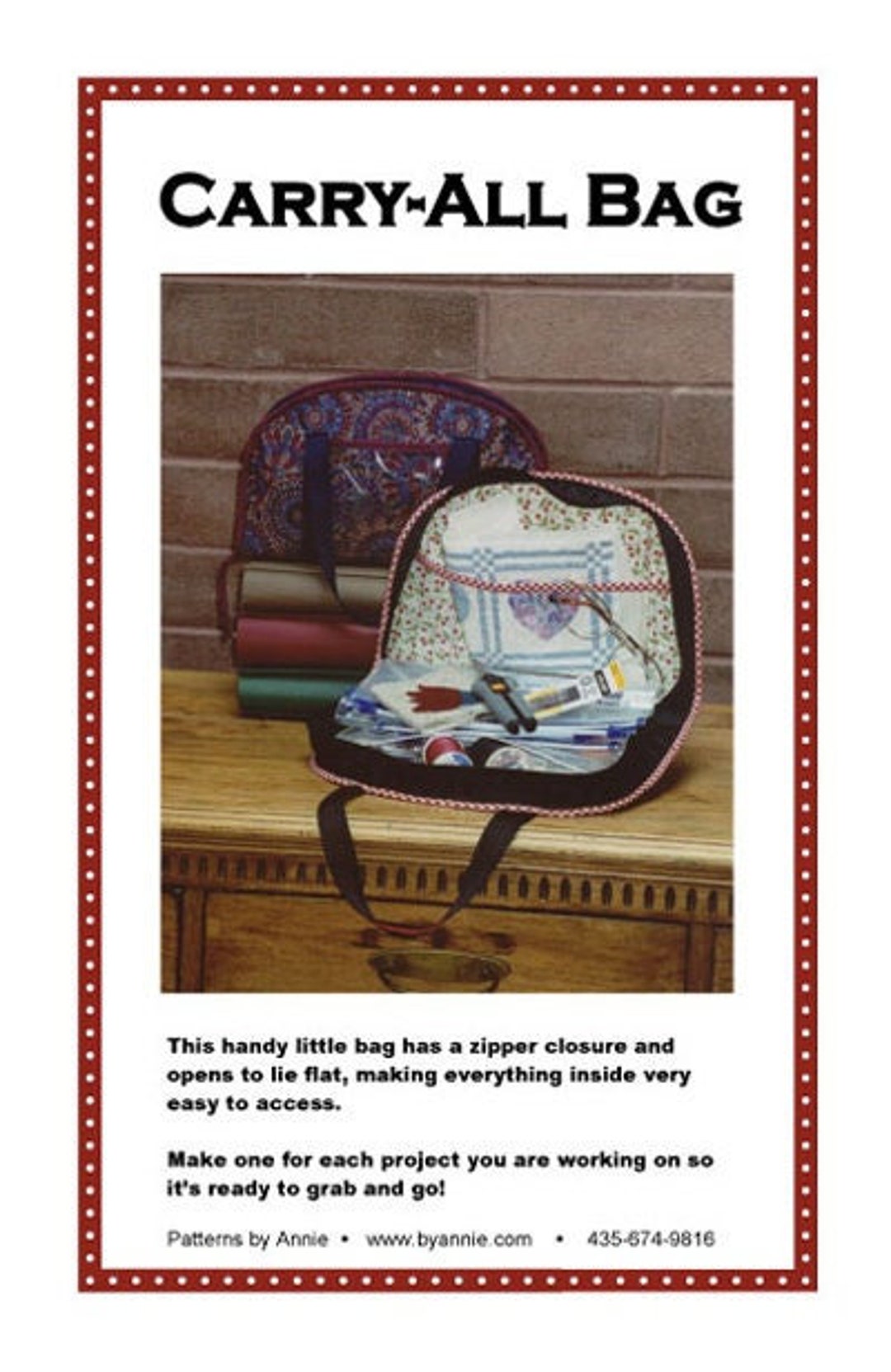 Byannie Patterns, Carry All Bag Pattern, Quilting, Sewing