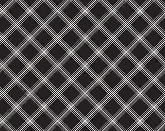 C15322-BLACK - Midnight Meadow plaid zwart - Riley Blake, katoenquiltstof