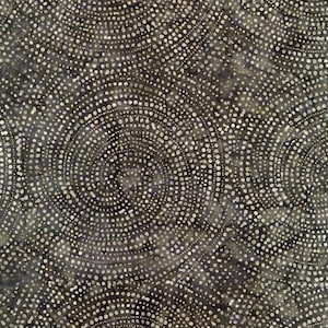 TONGA-B2336 Oak Truffle - DOTTY SPIRAL Batik Fabric, By Timeless Treasures