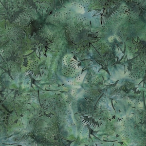 Batik Fabric - Naturescape Collection - 202990 Herbs, Designer: Jerry Khiev - Quilting Cotton- Fat Quarters, Half Yard or by the Yard