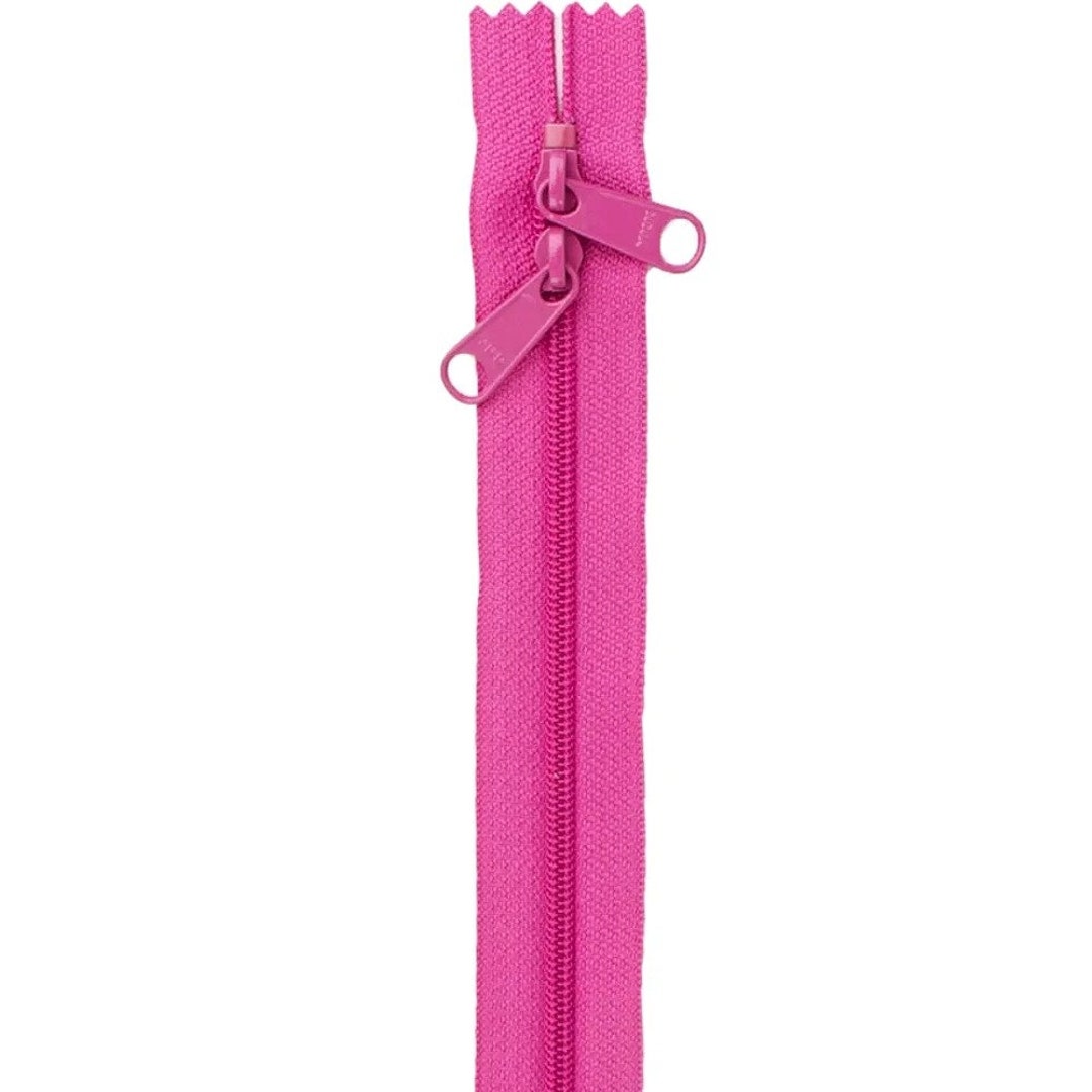 Byannie Zippers, Raspberry Double Slide Zipper, 30 Inch or 40 Inch ...