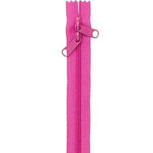 ByAnnie Zippers, Raspberry Double Slide Zipper, 30 inch or 40 inch, Perfect for Handbags, Purses, Totes and Other Quilting Projects