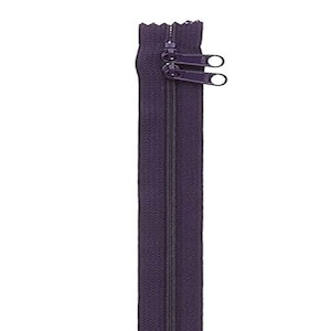 ByAnnie Zippers, Eggplant Double Slide Zipper, 30 inch, Perfect for Handbags, Purses, Totes and Other Quilting Projects, By Annie