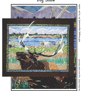 Big Show Quilt Pattern, Approximately Size 30” x 25”, Design to Free-Motion Line from Dog Gone Quilts