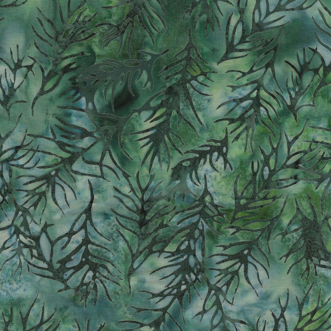Batik Fabric Naturescape Collection 205990 Sprigs, Designer: Jerry ...