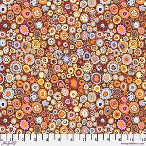 Kaffe Fassett Fabric, Quilting Cotton, Paperweight Pumpkin, Multi Color Tiny Florals, Fat Quarters, Half Yard or by the Yard, FreeSpirit