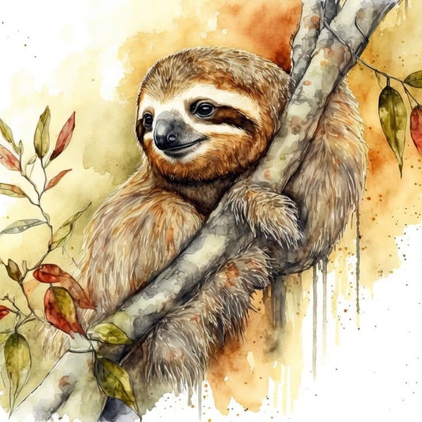 Sloth Abstract Sloth Fabric - Etsy