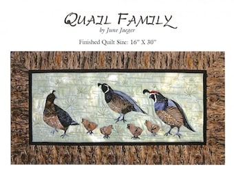 Quail Family - patroon ontworpen door June Jaeger - Southwest Design