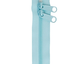 ByAnnie Zippers, Robins Egg Double Slide Zipper, 30 inch or 40 inch, Perfect for Handbags, Purses, Totes and Other Quilting Projects