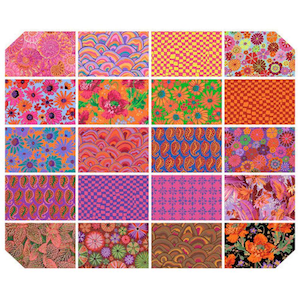 Kaffe Fassett Fabric, Quilting Cotton, Design Strip - HOT 20 6&quot; x 42-44&quot; Pieces Kaffe Fassett Collective, Cotton Fabric, FreeSpirit
