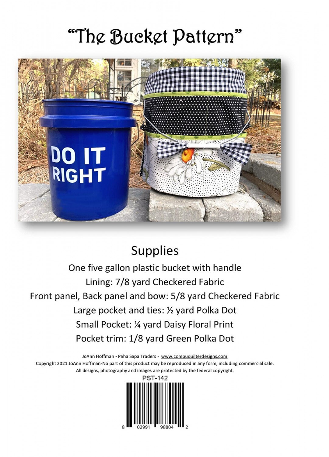 The Bucket Pattern - Etsy