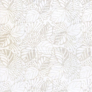 TONGA-B1516 Ivory - Large Funky Florals, Batik Fabric, By Timeless Treasures