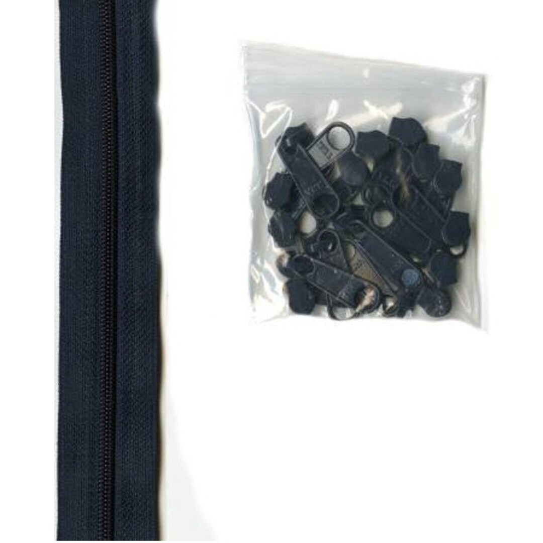 Patterns ByAnnie ZIPYD-287 Zipper Chain - 4 Yards Of #4.5 Nylon Coil Zipper With 16 Extra-Large Pulls