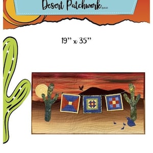 Desert Patchwork Complete Quilt Kit and Southwest Quilt Pattern From Arlene Walsh Designs, Southwest Pattern and Quilting Cotton Fabric