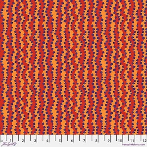 Kaffe Fassett Fabric, Quilting Cotton, SM Bubble Stripe - Red, by Brandon Mably, Half Yard or by the Yard, Cotton Fabric, FreeSpirit