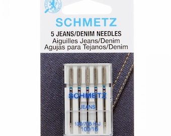 1712 - Aguja para máquina de mezclilla/jeans Schmetz, tamaño 16/100