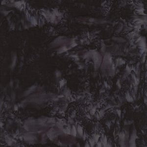 May include: Dark fabric with a marbled pattern in shades of black and gray. The design has a flowing, organic appearance, with areas of lighter gray contrasting against the darker background. The fabric appears to be textured.