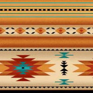 Tucson - 201E-GLD - Gold Indian Blanket Stripe - Sold by the Yard - Premium 100% Cotton Fabric