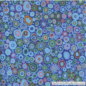 Kaffe Fassett Fabric, Quilting Cotton, Paperweight Teal, Multi Color Tiny Florals, Fat Quarters, Half Yard or by the Yard, FreeSpirit