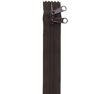 ByAnnie Zippers, Sable Double Slide Zipper, 30 inch or 40 inch, Perfect for Handbags, Purses, Totes and Other Quilting Projects
