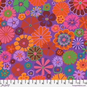 Kaffe Fassett Fabric, Quilting Cotton, Folk Flower - Red || August 2024, Half Yard or by the Yard, Cotton Fabric, FreeSpirit
