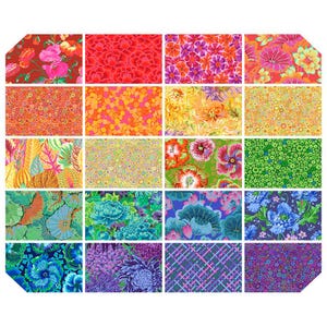 Kaffe Fassett Fabric, Quilting Cotton, Spectrum Classics Plus - 10&quot; Charm Pack - || Classics Plus Pre-Cuts Cotton Fabric, FreeSpirit
