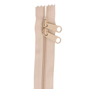 ByAnnie Zippers, Natural Double Slide Zipper, 30 inch or 40 inch, Perfect for Handbags, Purses, Totes and Other Quilting Projects