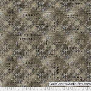 Tim Holtz Fabric, Quilting Cotton, Faded Tile Neutral Abandoned by Tim Holtz, Fat Quarters, Half Yard or by the Yard, FreeSpirit