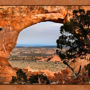 Arches National Park Single Arch Fabric Panel, Quilt Panel, Quilting Cotton Fabric, Utah Fabric Panel to Quilt, Size 16.25”Wx12.5”L, NPA-004