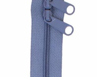 ByAnnie Zippers, Country Blue Double Slide Zipper, 40 inch, Perfect for Handbags, Purses, Totes and Other Quilting Projects
