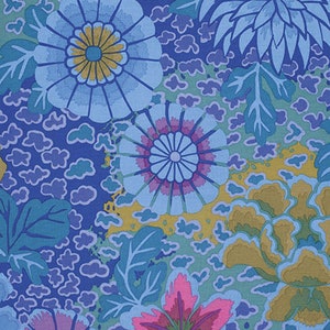 Kaffe Fassett Stoff, Quilt Baumwolle, PWGP148.BLUEX Dream - Blau, von Philips, Half Yard oder lose Ware, FreeSpirit