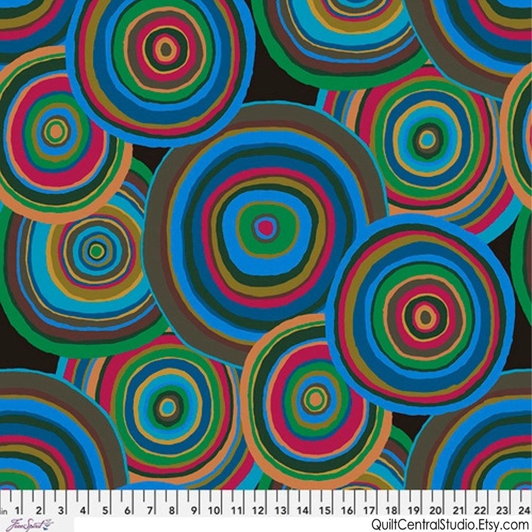 Kaffe Fassett Fabric, Quilting Cotton, Targets Green, Kaffe 85 and
