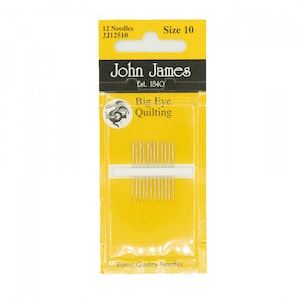 John James Big Eye Between / Quilting Needles Size 10 20ct # JJ125-10