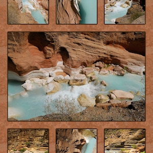 Grand Canyon National Park Havasu Creek Fabric Panel, Quilt Panel, Quilting Cotton Fabric, Grand Canyon Fabric, Size 15.375”Wx26”L, NPGC-006
