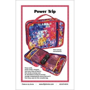 ByAnnie Patterns, Power Trip Pattern, Bags, Totes & Accessories, Carryall Bag Pattern, By Annie Quilting Sewing Pattern
