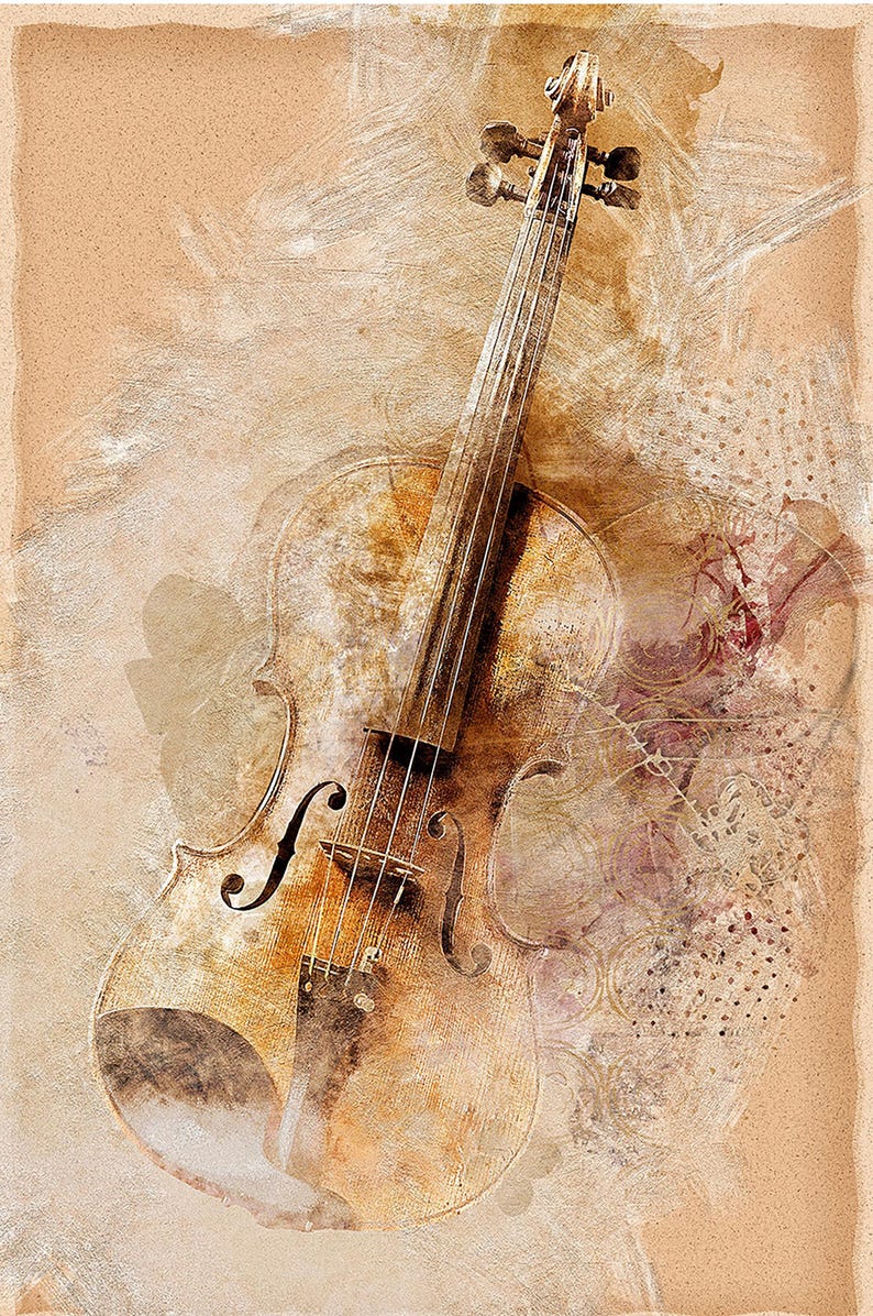 Violin Pattern Material Abstract Violin Fabric Panel - MAD-005, Panel Size is 12.5” X 18.5 ...