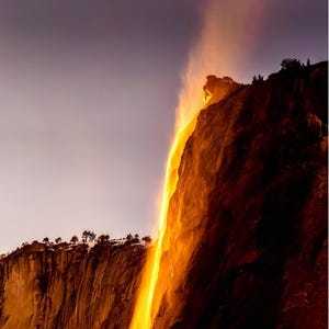 Yosemite Firefall Fabric Panel - NPC-009C, Panel Size is 35.25” X 20.25”, Quality Quilting Cotton