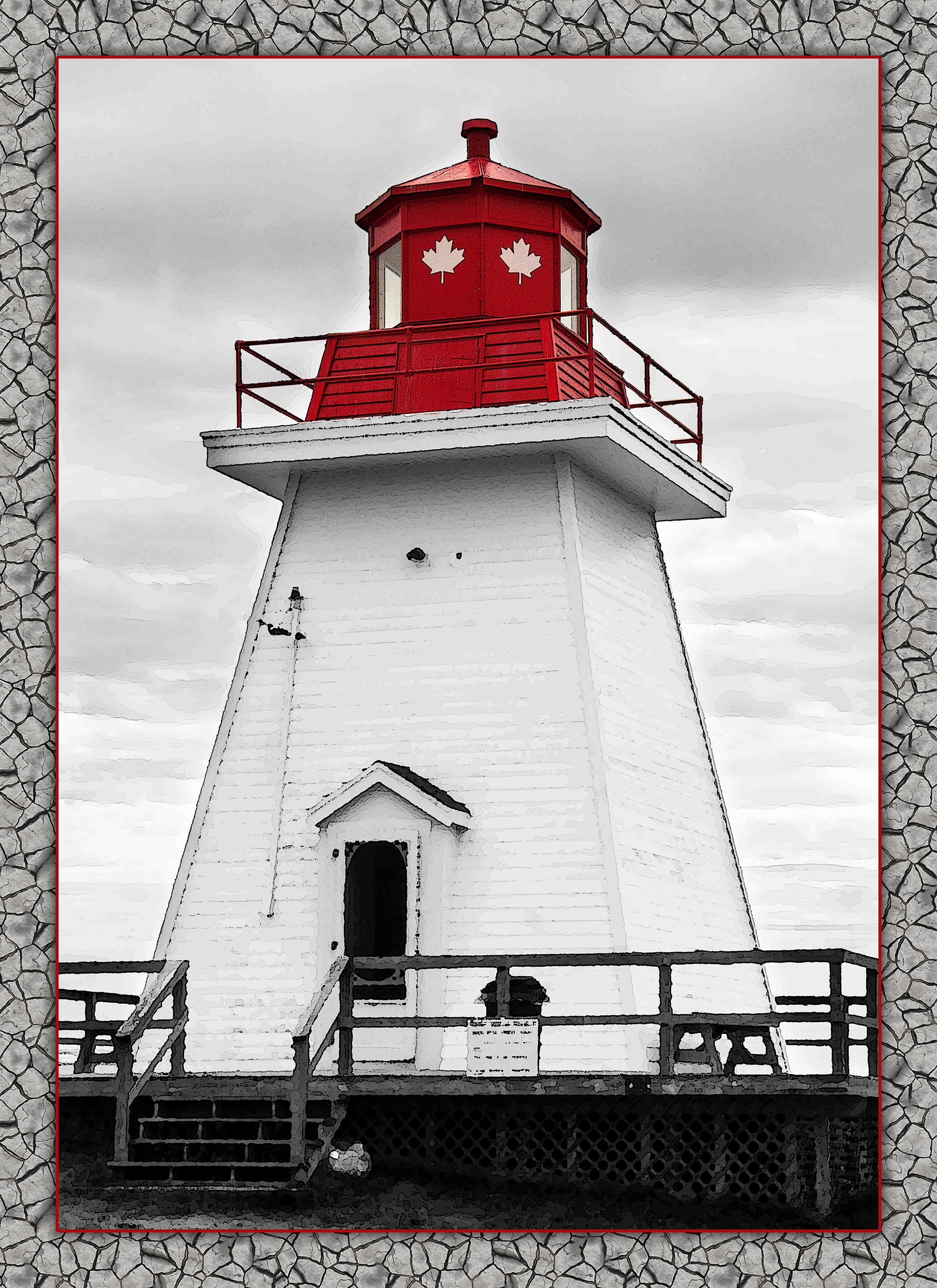 OCE-037 - Canadian Lighthouse Quilt Panel, Panel Size is 22” X 16”, Quality Quilting Fabric