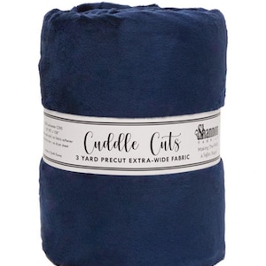C390 Navy 3yd Minky Cuddle Cut Extra Wide