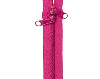 ByAnnie Zippers, Crazy Plum Double Slide Zipper, 30 inch or 40 inch, Perfect for Handbags, Purses, Totes and Other Quilting Projects