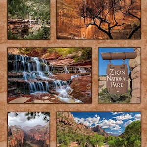 Painel de tecido do Parque Nacional de Zion, painel de colcha, tecido de algodão para colcha de qualidade, painel de tecido de Utah para colcha, tamanho do painel 18”L x 41”C, NPU-001