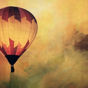 Hot Air Balloon Fabric Panel - AFT-011 - Panel Size is 19.5” X 14.75”, Quality Quilting Cotton