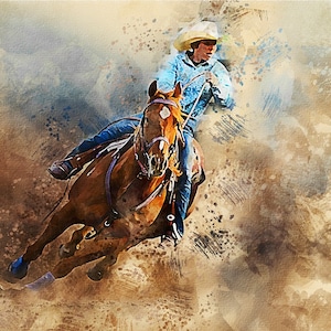 Emerging from the Dust Fabric Panel, Quilt Panel, Quality Quilting Cotton Fabric, Cowboy Fabric to Quilt and Sew, Size 18”Wx12.8”L, CBY-021